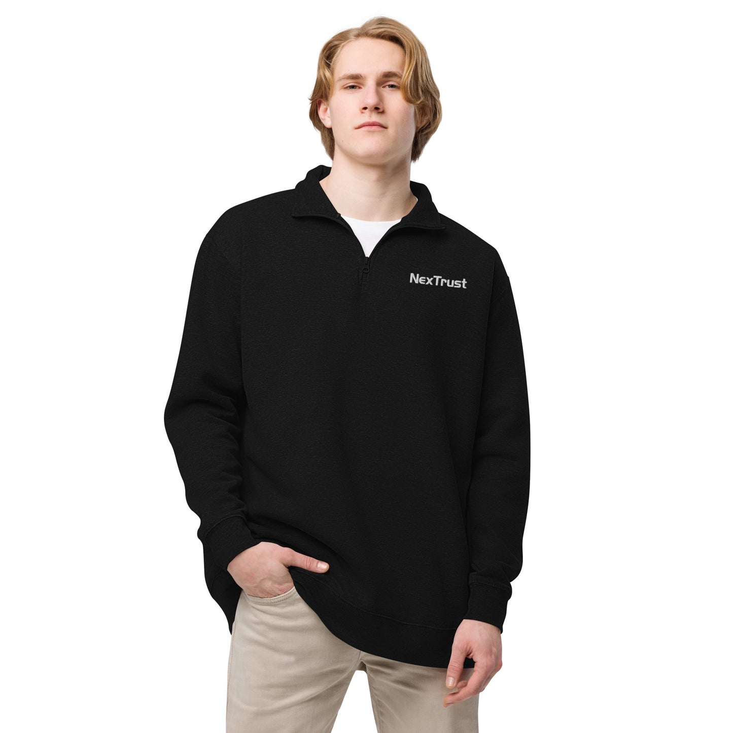 Unisex fleece quarter-zip